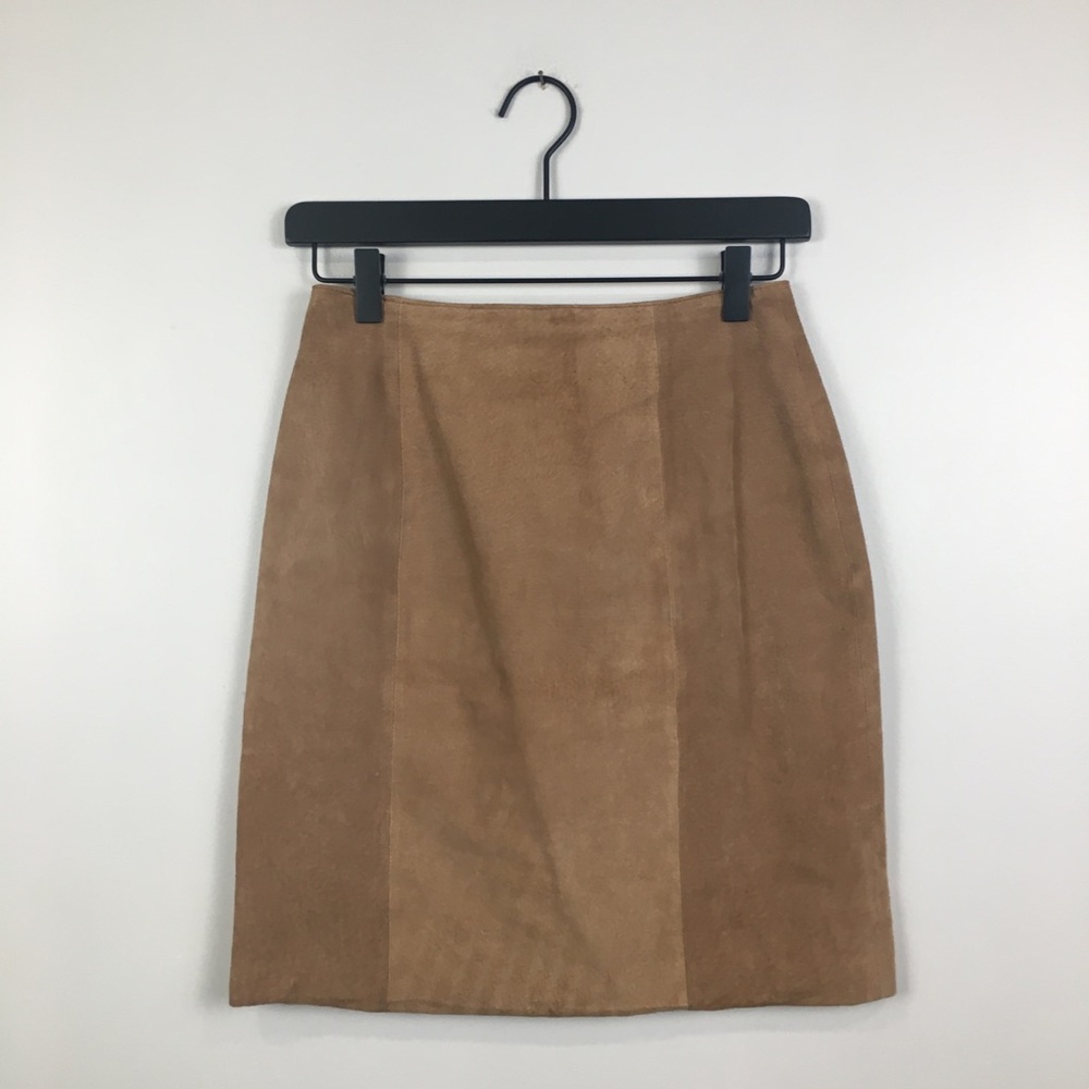 Vintage Suede Leather Mini Skirt